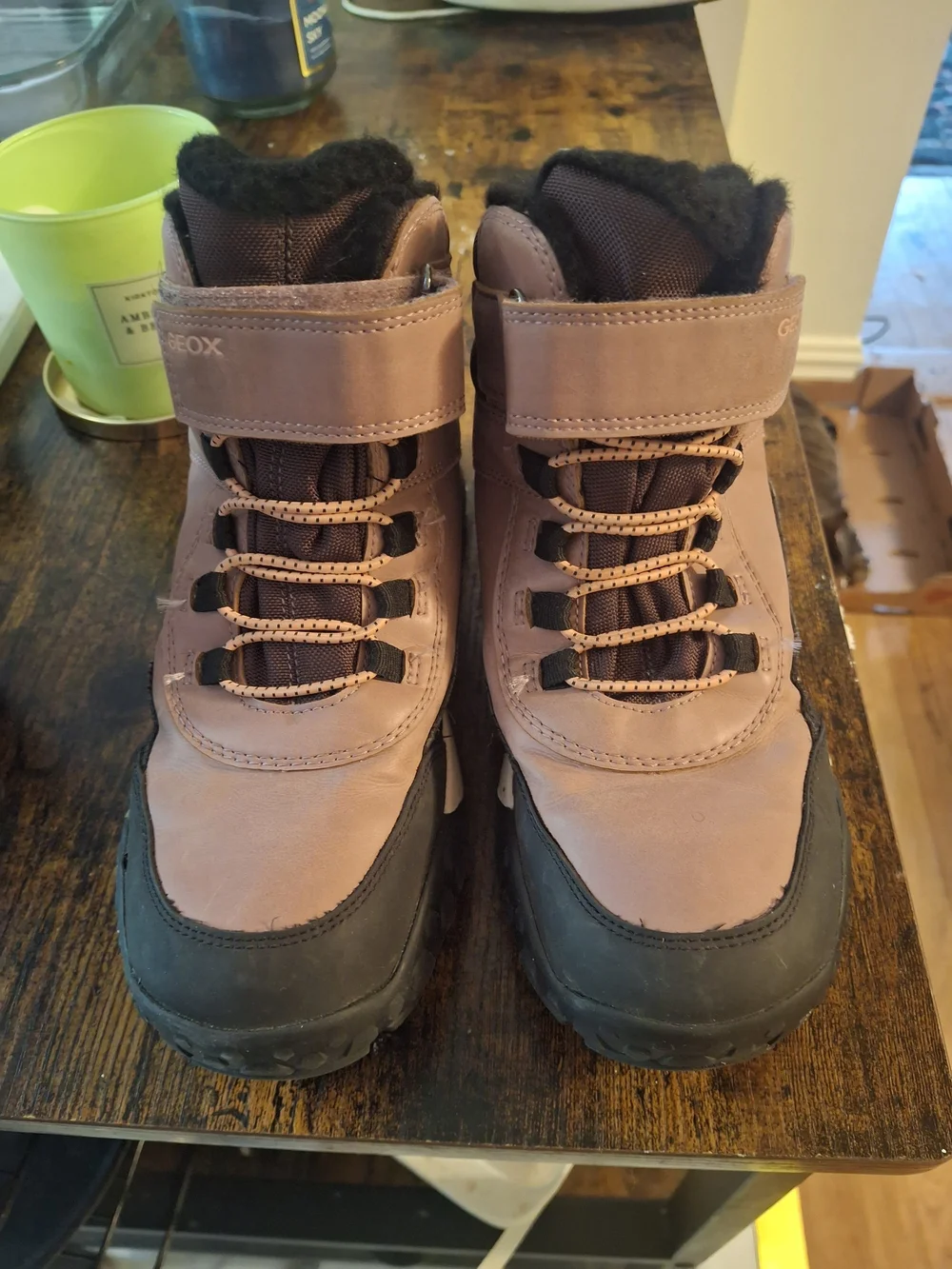 Geox Kids Brown and Black Waterproof Winter Boots - Picture 1 of 3
